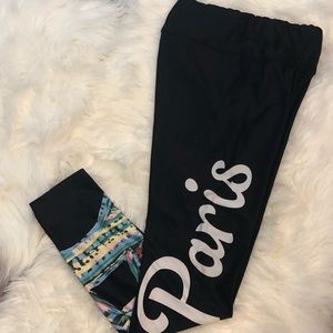 Justice Bottoms - JUSTICE SIZE 12 PARIS EIFFEL TOWER BLACK LEGGINGS Justice Bottoms - JUSTICE SIZE 12 PARIS EIFFEL TOWER BLACK LEGGINGS